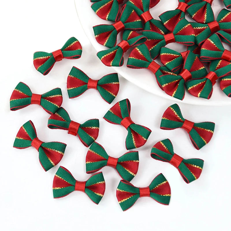 30Pcs Mini Christmas Bows Xmas Tree