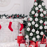 6cm Wine Red Velvet Christmas Balls