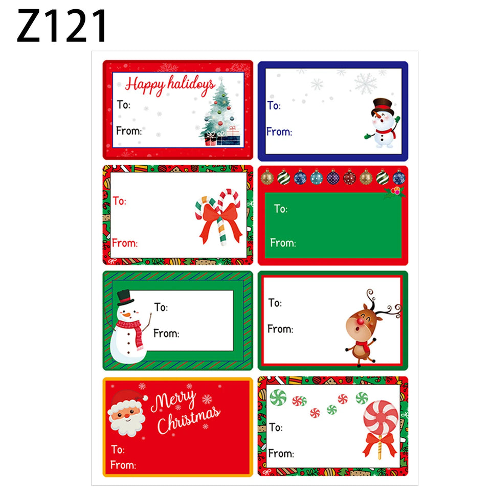 80 Pcs/pack Christmas Tags Labels