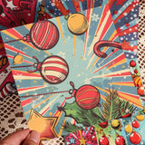 30pieces(12Papers and 18Stickers)Colorful Christmas