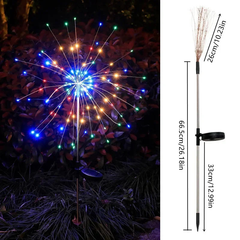 Solar LED Firework Fairy Lights Outdoor