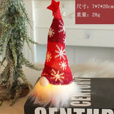 Christmas Faceless Doll Gnome Ornaments LED Light