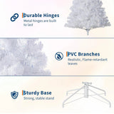 4.5/6/7.5/9Ft Prelit Christmas Tree Rose Gold Tinsel Christmas Tree