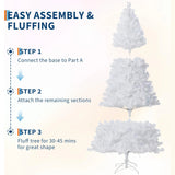 4.5/6/7.5/9Ft Prelit Christmas Tree Rose Gold Tinsel Christmas Tree