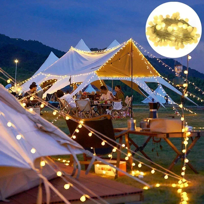Battery Power Ball LED String Lights