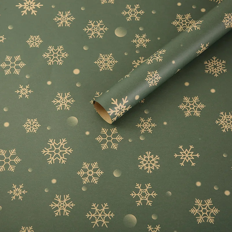 1/6pcs Christmas Wrapping Paper Vintage Kraft Paper Christmas Tree