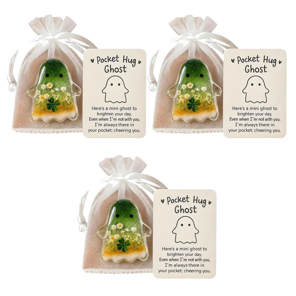 1-3PCS Pockets Hug Ghost Keepsake with Positive Cards