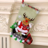 4Pcs Christmas Stockings Set Large Capacity Christmas Ornament Sock