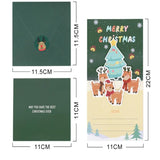6Pcs Random Pattern 3D Christmas Greeting Cards