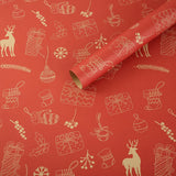 1/6pcs Christmas Wrapping Paper Vintage Kraft Paper Christmas Tree