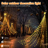 Outdoor Solar Waterfall Christmas Decorative Lights