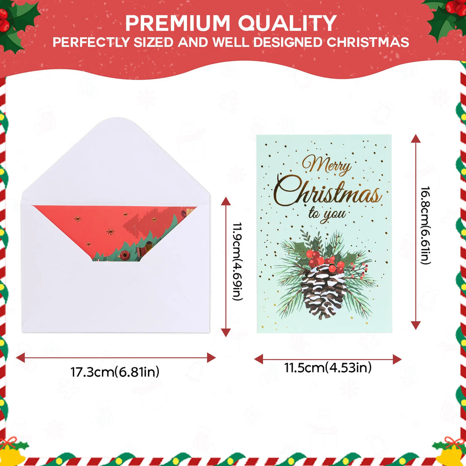 10 in 1 Premium Christmas Card Set