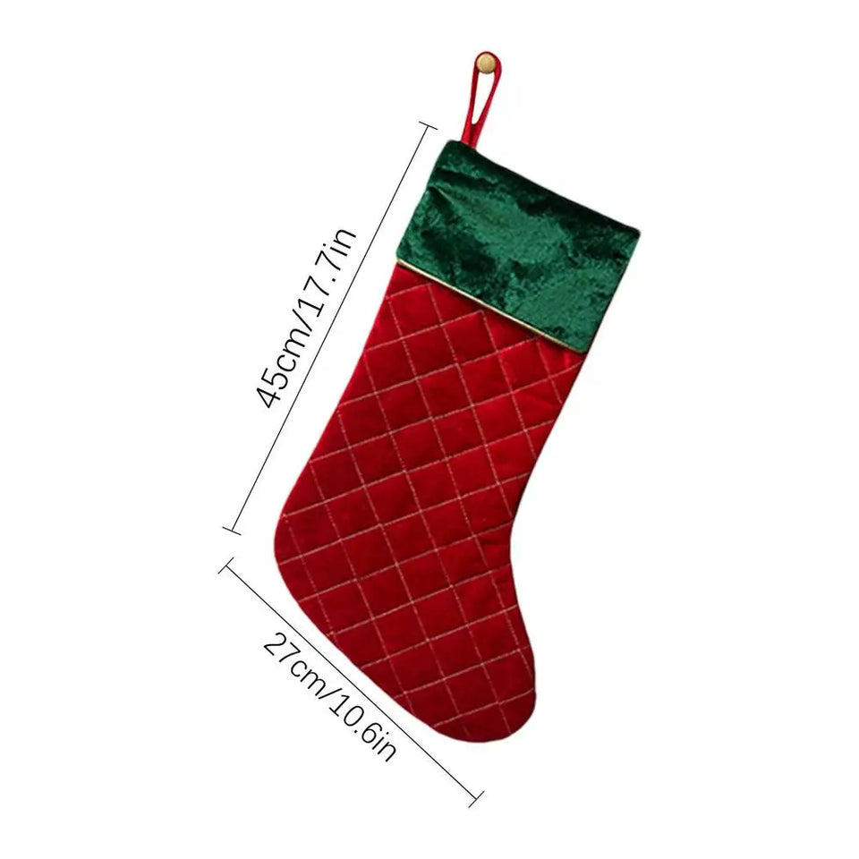 Christmas Stockings Large Space Stockings Bag Soft Fireplace Hangings Stockings Cute Stocking Decorations Smooth Christmas Sock