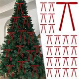 10/20PCS Velvet Bows Christmas Tree