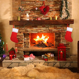 12 Pack Red Felt Christmas Stockings