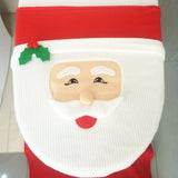 3pcs SET Merry Christmas Santa Toilet Seat Cover 3D Cartoon Bathroom Mat