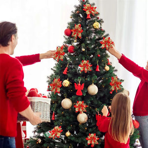 5/10pcs 14.5cm Christmas Flower Ornaments