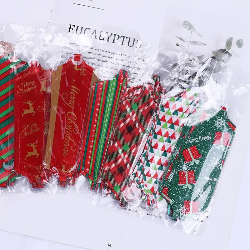 New 12PCS Christmas Pull String Bows