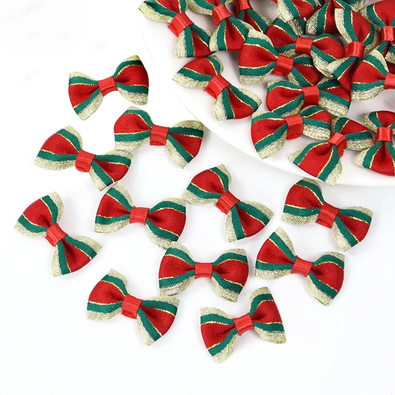 30Pcs Mini Christmas Bows Xmas Tree