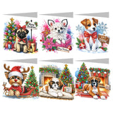 8Pcs Christmas Diamond Handmade Card