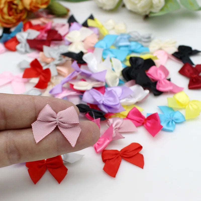 50/100pcs Satin Ribbon Bows