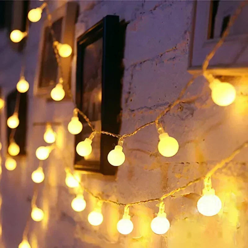 Battery Power Ball LED String Lights