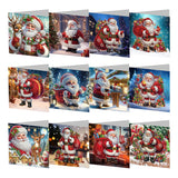 4/6/8/12PCS New 2025 Diamond Painting Greeting Cards