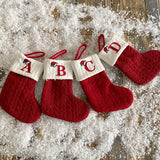 Christmas Alphabet Knitting Socks Christmas Tree Ornaments