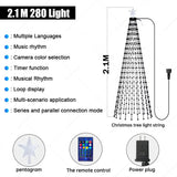 1.8/2.1M Smart RGB Fairy String Light Christmas Tree Light