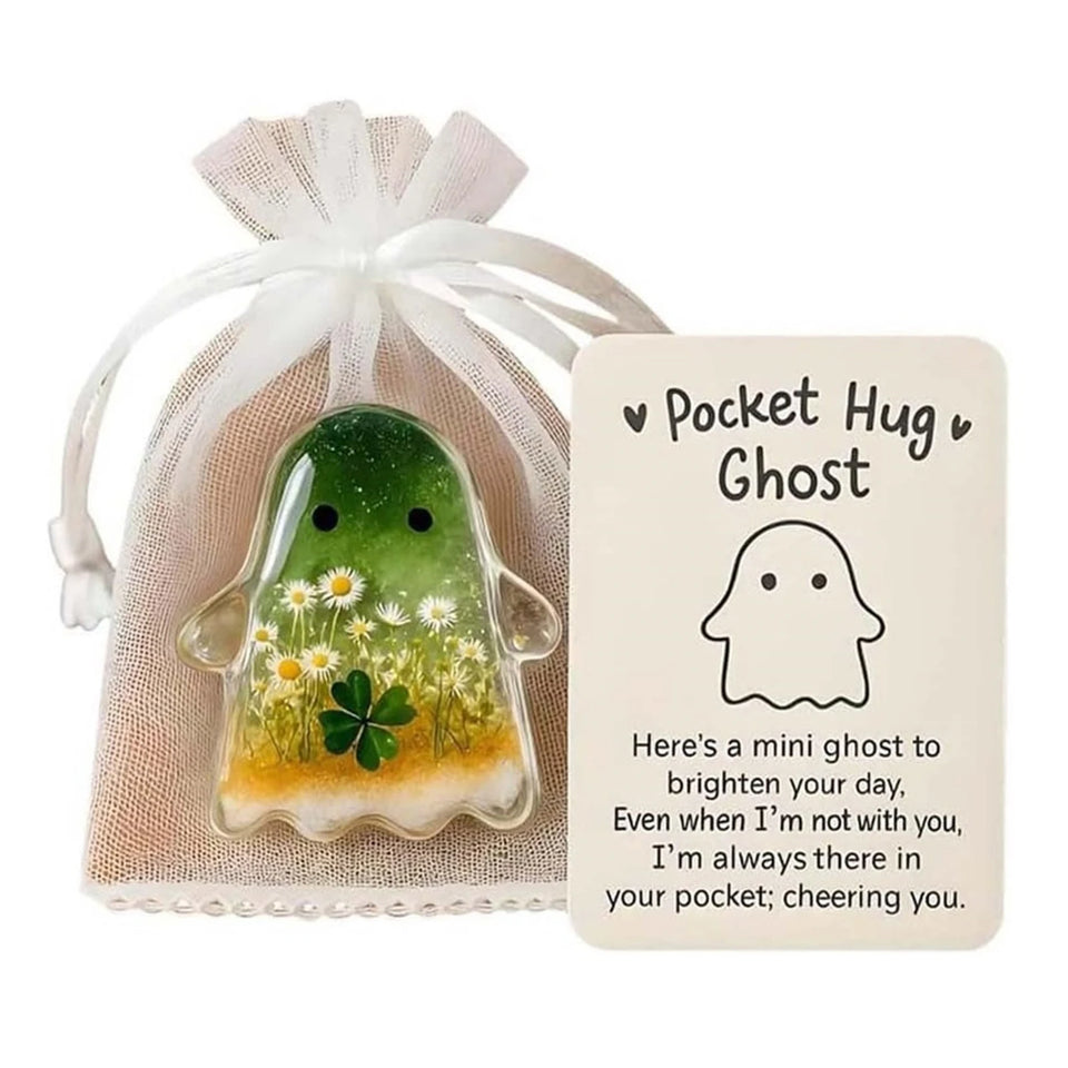 1-3PCS Pockets Hug Ghost Keepsake with Positive Cards