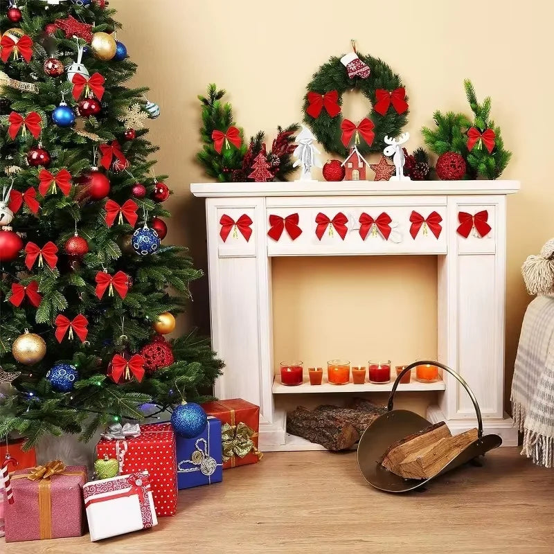 12/24/36pcs Christmas Bow Christmas Decoration