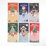 6Pcs Random Pattern 3D Christmas Greeting Cards