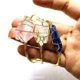 Explosive Natural Crystal Rough Stone Gold Winding Unshaped Bracelet Jewelry Crystal Bracelet