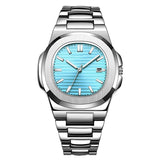 DNA Wrist Watch™ Men’s Steel Band Calendar Watch – Business Style, Luminous Glow