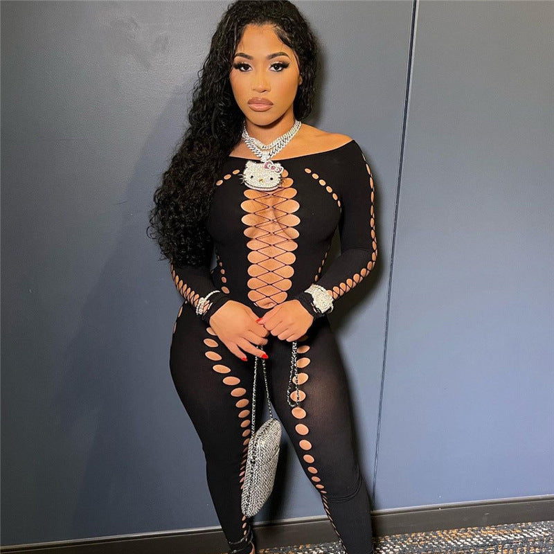 A Sleeveless Pantsuit With A Hole In It