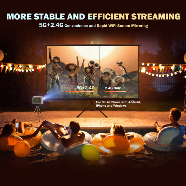 Mini Bluetooth Projector 4K