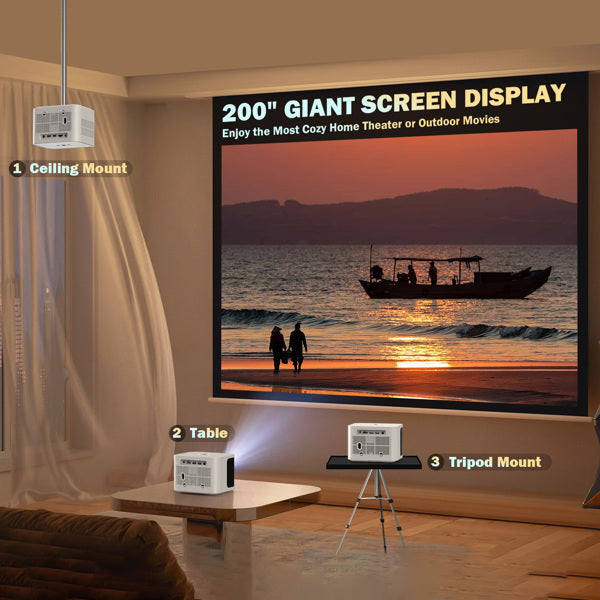 Mini Bluetooth Projector 4K